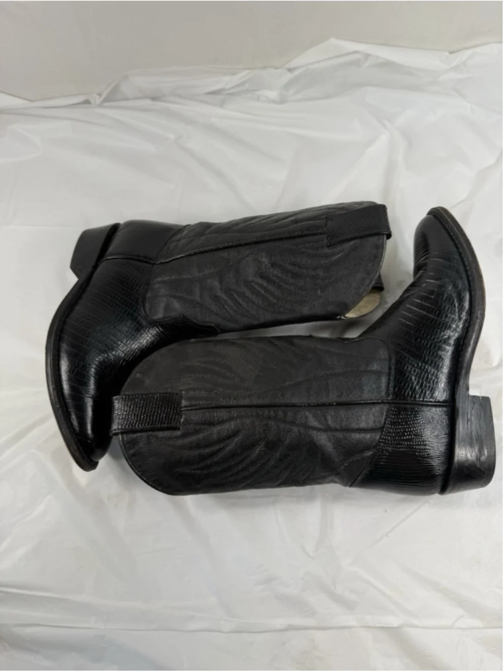 Rio Bravo Black Leather Western/Cowboy Boots boys size 3.5